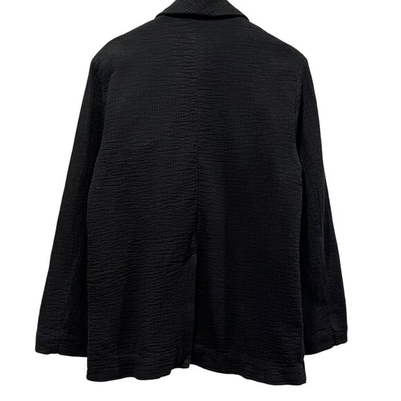 Free People Rowan Cotton Double Breasted Blazer, Black S - Picture 3 of 11